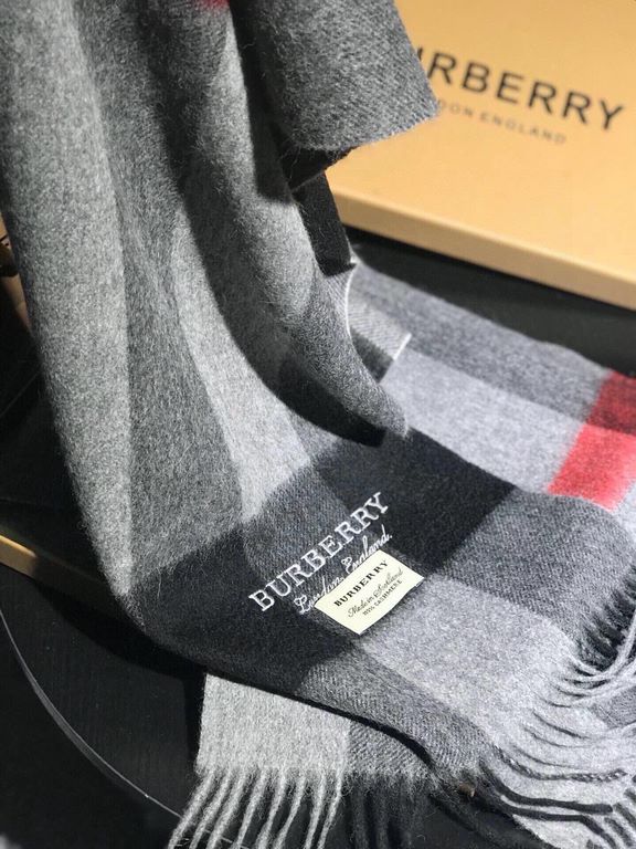 Price Burberry High-quality imported cashmere letters logo embroidered scarf surprise on the shelves of overseas counters latest men and women couple cashmere scarf domestic counters have not been on the shelves from the