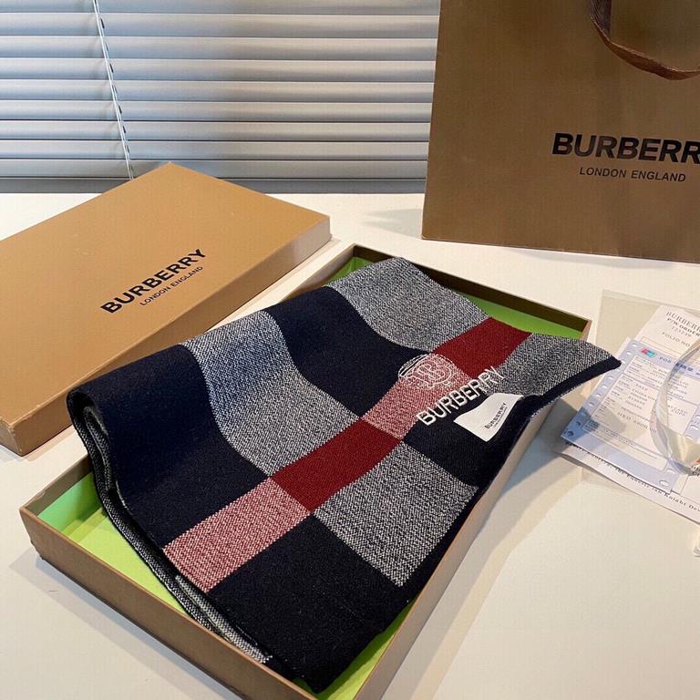 vip recommended  Barberry 2023 counter the latest models Tb scarf [top cashmere scarf]   burst models Oh    physical genuinely beautiful   knitted scarf with a fine logo embroidery     the entire scarf color collocation 