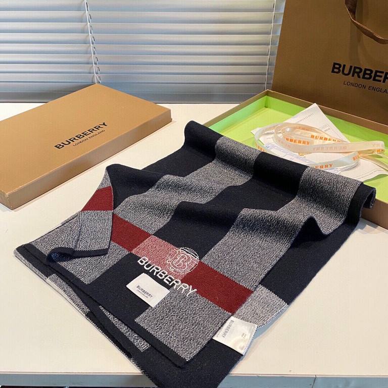 vip recommended  Barberry 2023 counter the latest models Tb scarf [top cashmere scarf]   burst models Oh    physical genuinely beautiful   knitted scarf with a fine logo embroidery     the entire scarf color collocation 