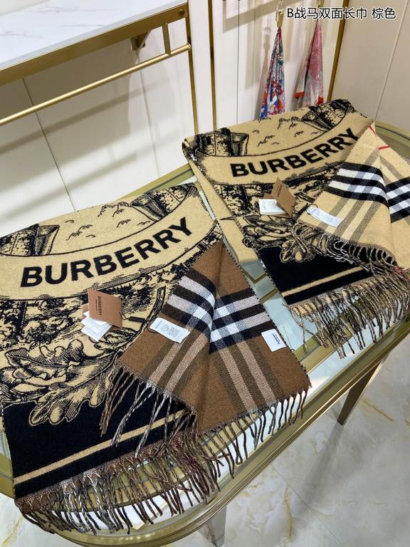 Explosive   Burberry [B War Horse Reversible Long Scarf], all kinds of good-looking, known as Burberry this year's most beautiful models, the most classic jacquard war horse logo  the most beautiful classic color matchin