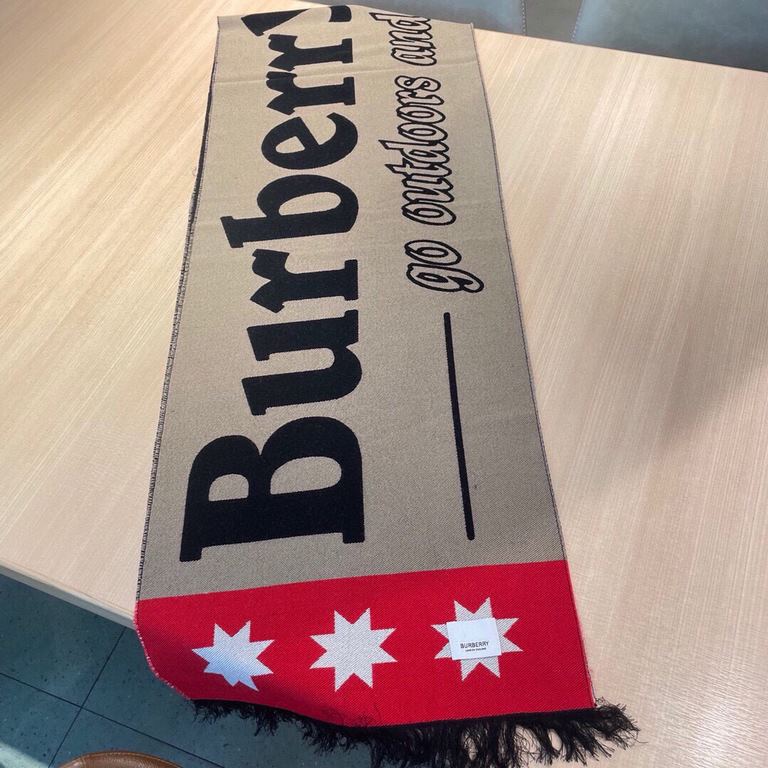 Burberry Burberry new [B star logo double-sided long scarf]   hot to attack   top double layer color weaving process   this process is only Burberry pure OEM factory only have the process   100% top silk cashmere scarf  