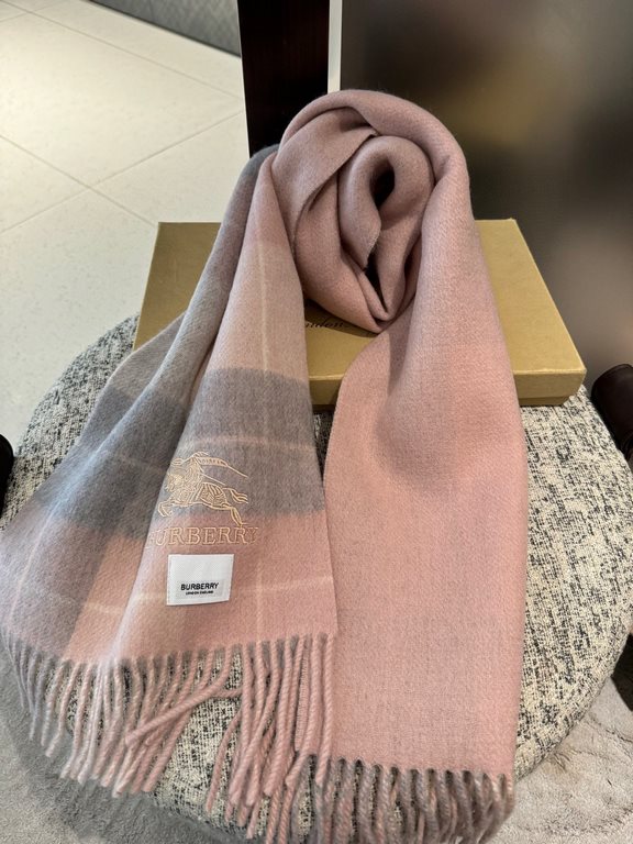 PriceBurberry 2023 Paris fashion show business men women universal double-sided cashmere shawl   OEM factory to select the best ultra-fine cashmere fibers for hand combing process time-consuming and labor-intensive, and 