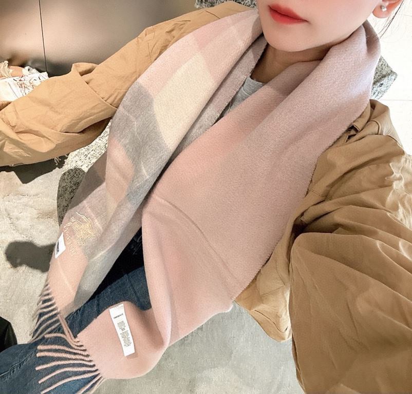 PriceBurberry 2023 Paris fashion show business men women universal double-sided cashmere shawl   OEM factory to select the best ultra-fine cashmere fibers for hand combing process time-consuming and labor-intensive, and 