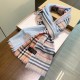 Recommended   Original   Counter New Synchronized New  BURBERRY-ENGLAND Explosive imported pure cashmere plaid scarfshawl  Perfectly combines the female sexiness and playfulness.The exclusive physical shooting of   High-