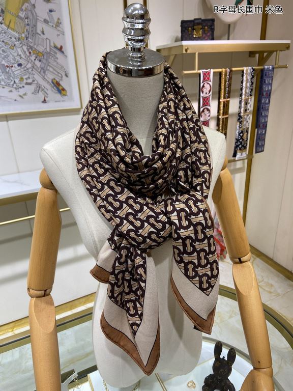 New         Burberry [B letter long scarf] both sides of the same color printing   grab  VIP recommended     start must be fast [high end big love    woman special goods goods very few four seasons can be used   truly be