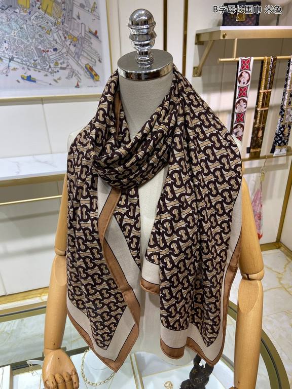 New         Burberry [B letter long scarf] both sides of the same color printing   grab  VIP recommended     start must be fast [high end big love    woman special goods goods very few four seasons can be used   truly be