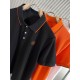 Hermes2023ss new spring and summer, men's high-end business casual polo short-sleeved polo shirt, trading company channel goods, pure pedigree quality, perfect condition as it is! Extremely luxurious design of a platinum