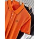 Hermes2023ss new spring and summer, men's high-end business casual polo short-sleeved polo shirt, trading company channel goods, pure pedigree quality, perfect condition as it is! Extremely luxurious design of a platinum