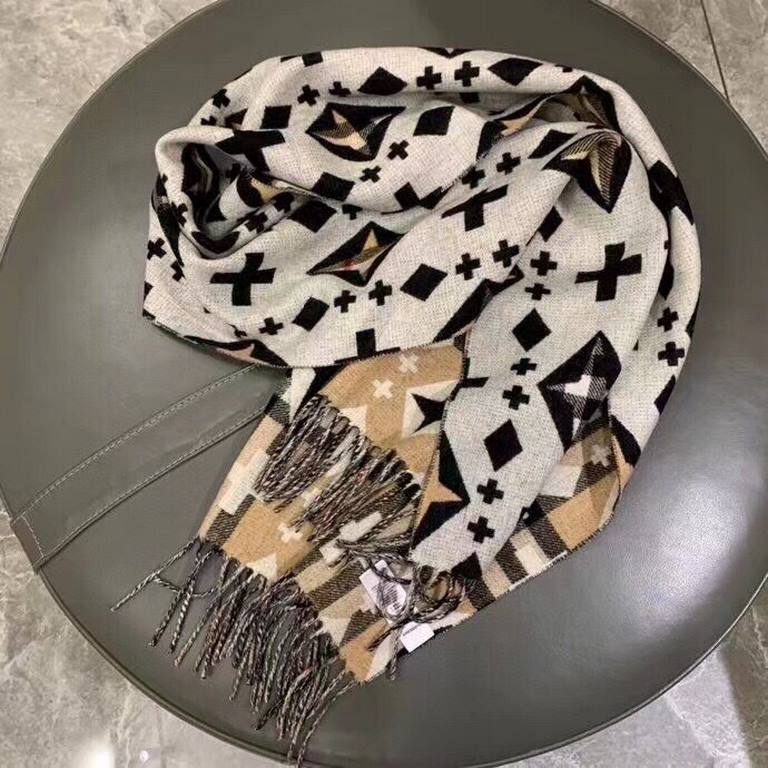 Burberry - Burberry new product Geometric cashmere jacquard scarf, the quality of the hand feel is too good to be true!   high cutting-edge product   absolutely screaming quality   top design models of fashionable big br