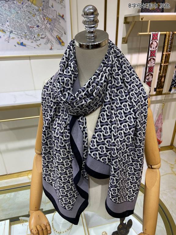 New         Burberry [B letter long scarf] both sides of the same color printing   grab  VIP recommended     start must be fast [high end big love    woman special goods goods very few four seasons can be used   truly be