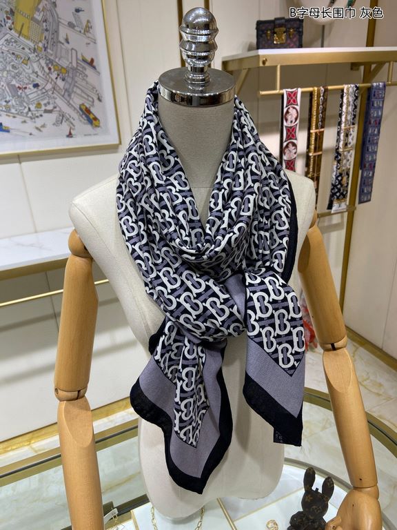 New         Burberry [B letter long scarf] both sides of the same color printing   grab  VIP recommended     start must be fast [high end big love    woman special goods goods very few four seasons can be used   truly be