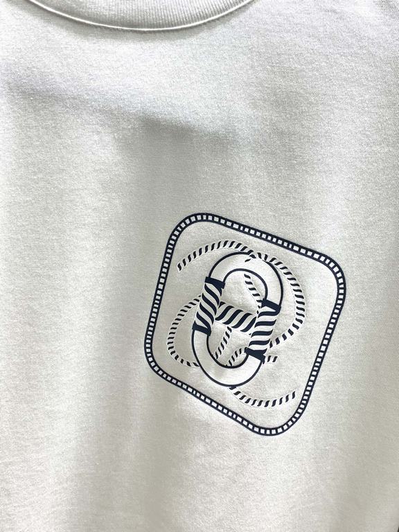 , Hermes Hermes 2023 summer latest back equestrian logo, Hermes classic new totem simple atmosphere without losing the brand symbol Exclusive pop.-Cotton texture-This model is the main four seasons with-Must-have for men