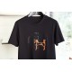 Hermes Hermes-2022AW spring and summer new top fashion trend casual short-sleeved T-shirt, using imported mercerized cotton fabric, more silky smooth Wenru soft fine and soft on the body is naturally comfortable Cool, ch