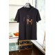 Hermes Hermes-2022AW spring and summer new top fashion trend casual short-sleeved T-shirt, using imported mercerized cotton fabric, more silky smooth Wenru soft fine and soft on the body is naturally comfortable Cool, ch