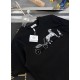 HERMES Hermes 2023 spring and summer new logo logo design couples models short-sleeved T-shirt Customized senior fabrics feel soft and comfortable with elasticity, simple atmosphere, the effect on the body is superb, the