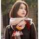 Matching tool  There is a kind of scarf is called casually scarf are fashionable  Bur fall and winter with easy to collide with a sense of seniority  Intellectual and foreign color weaving plaid scarf, color weaving proc