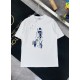 HERMES Hermes 2023 spring and summer new logo logo design couples models short-sleeved T-shirt Customized senior fabrics feel soft and comfortable with elasticity, simple atmosphere, the effect on the body is superb, the