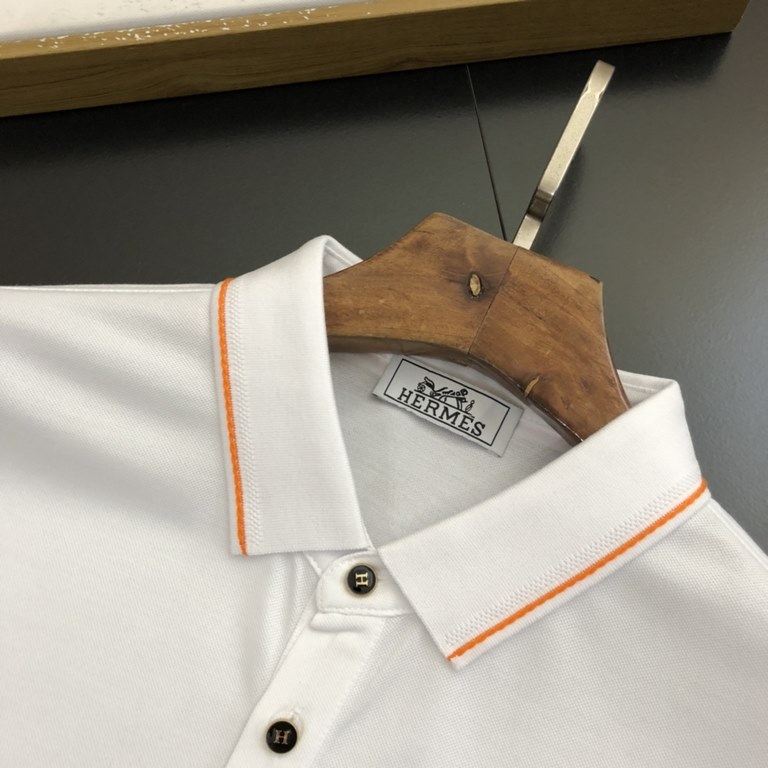 HER Loves 23S Summer Men's Lapel POLO ..... Guest-supplied beaded ground fabric! On the body is not easy to deform Not easy to fade, good body feel ...... Classic H combined with steed embroidery pattern, collar cuffs He