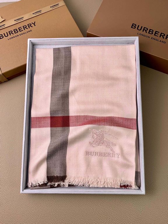 . B home. [Smokey Rose Pink] Forever chic  Burberry Classic Grid Thin Diamond Pattern Velvet Scarf ~ rare classic grid, such a grid really look every year feel good, this year is more retro chic style representative   Ve