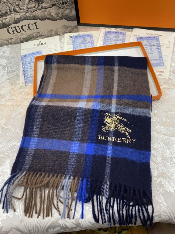 Top high-end goods spot release    Barberry counter super explosive perennial models  [classic long scarf] cashmere scarf  quality feel good to the point of no return  100% top pure cashmere   high cutting-edge products 