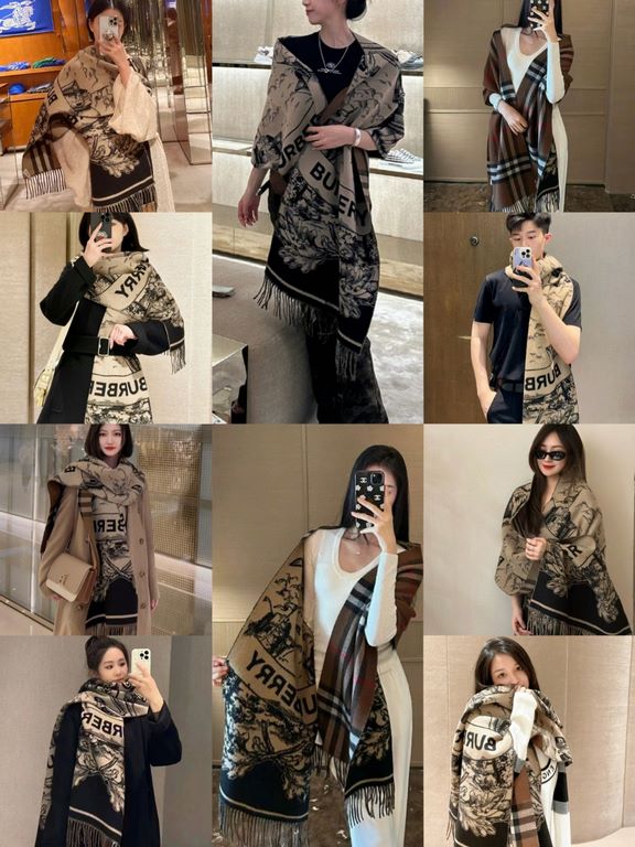 Explosive   Burberry [B War Horse Reversible Long Scarf], all kinds of good-looking, known as Burberry this year's most beautiful models, the most classic jacquard war horse logo  the most beautiful classic color matchin