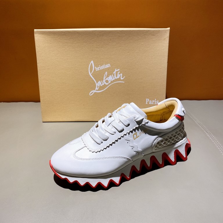 Counter qualityCL willow nail couple models red bottom shoes, christian louboutin christian louboutin christian louboutin original outsole original open mold   Upper using brushed cowhide   breathable mesh Silk sheeps