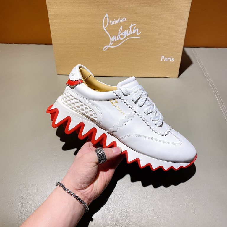 Counter qualityCL willow nail couple models red bottom shoes, christian louboutin christian louboutin christian louboutin original outsole original open mold   Upper using brushed cowhide   breathable mesh Silk sheeps