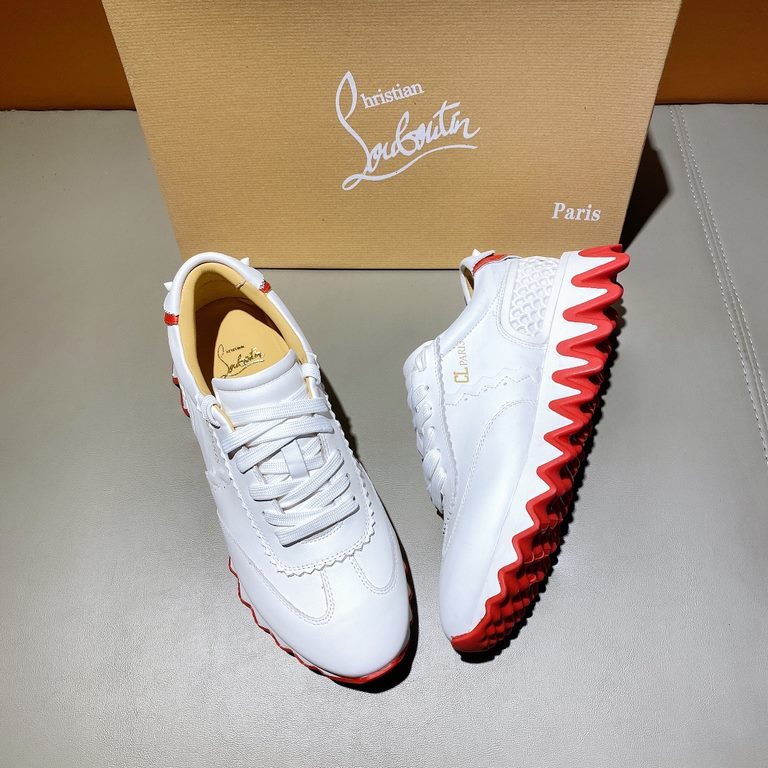 Counter qualityCL willow nail couple models red bottom shoes, christian louboutin christian louboutin christian louboutin original outsole original open mold   Upper using brushed cowhide   breathable mesh Silk sheeps