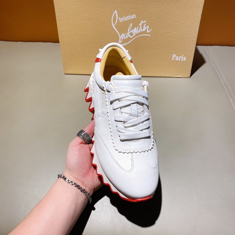 Counter qualityCL willow nail couple models red bottom shoes, christian louboutin christian louboutin christian louboutin original outsole original open mold   Upper using brushed cowhide   breathable mesh Silk sheeps