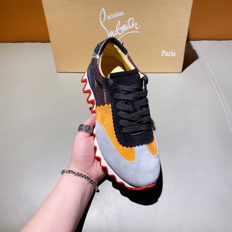 Counter qualityCL willow nail couple models red bottom shoes, christian louboutin christian louboutin christian louboutin original outsole original open mold   Upper using brushed cowhide   breathable mesh Silk sheeps