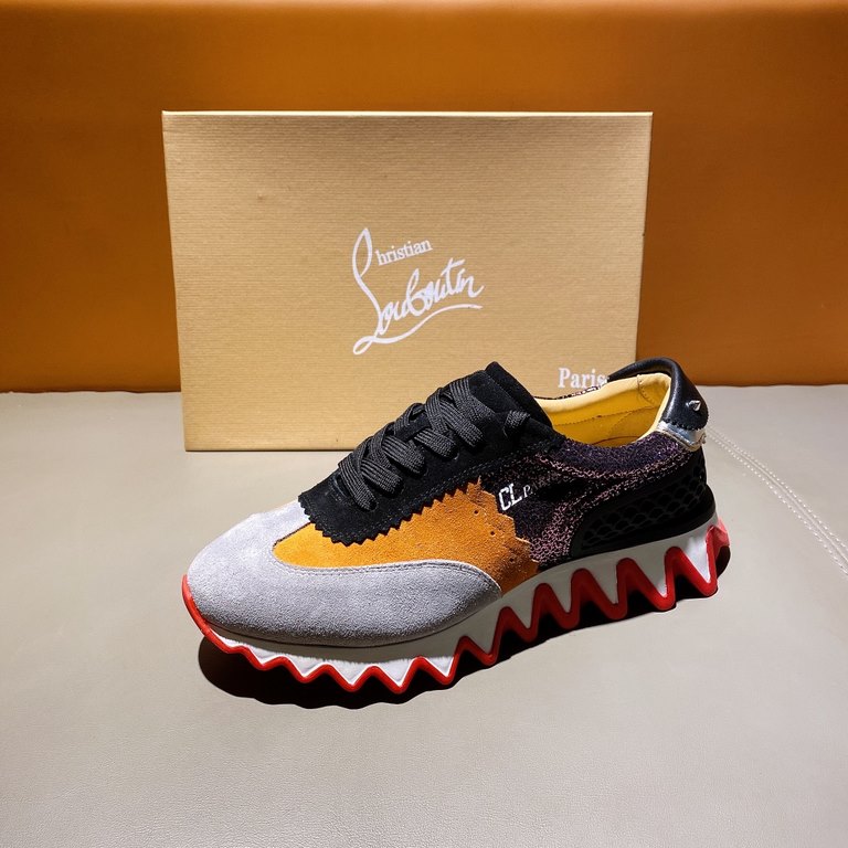 Counter qualityCL willow nail couple models red bottom shoes, christian louboutin christian louboutin christian louboutin original outsole original open mold   Upper using brushed cowhide   breathable mesh Silk sheeps