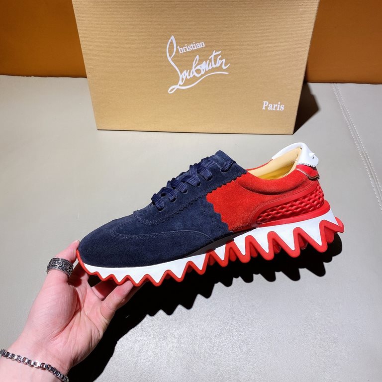 Counter qualityCL willow nail couple models red bottom shoes, christian louboutin christian louboutin christian louboutin original outsole original open mold   Upper using brushed cowhide   breathable mesh Silk sheeps