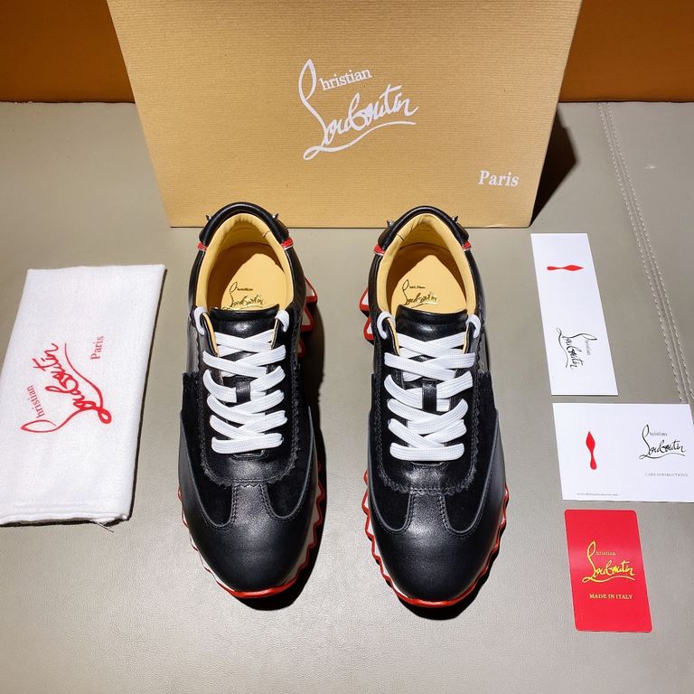 Counter qualityCL willow nail couple models red bottom shoes, christian louboutin christian louboutin christian louboutin original outsole original open mold   Upper using brushed cowhide   breathable mesh Silk sheeps