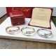 Cartier Cartier double studs glossy bracelet  high-end customized high quality     excellence inside and out   sub-gold material rose gold white gold yellow gold