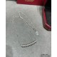 V gold plated 1.0 imitation gold Cartier CNC bullet necklace with diamonds    The two sides of the small willow nails can be free to shake, very personalized one. Eternal classic Very hot in recent years High-end Micro-s