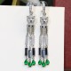 sold crazy star hot push models     Cartier Cartier Series Jewelry sexy three-dimensional SOLEIL fashion color diamond diamond tassel leopard earrings earrings shipment    star with the same paragraph, beautiful and beau