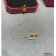 V gold plating 1.0 imitation gold CNC open version Cartier classic round flat double ring bracelet can be worn on both sides   real shot   high-end customized    look at the chain plate to see the engraving, and then loo