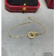 V gold plating 1.0 imitation gold CNC open version Cartier classic round flat double ring bracelet can be worn on both sides   real shot   high-end customized    look at the chain plate to see the engraving, and then loo