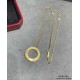 V gold plating 1.0 imitation gold CNC high version Cartier LOVE glossy big cake necklace   real shot   high-end customized    look at the chain plate to see the engraving, and then look at the workmanship original replic