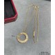 V gold plating 1.0 imitation gold CNC high version Cartier LOVE glossy big cake necklace   real shot   high-end customized    look at the chain plate to see the engraving, and then look at the workmanship original replic