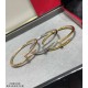 V gold plated 1.0 micro gold DB original lettering CNC version Cartier rough version head and tail diamond studs bracelet       Cartier Cartier Juste un Clou studs bracelet Classic work Three colors complete Couples Gift