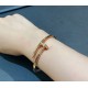 V gold plated 1.0 micro gold DB original lettering CNC version Cartier rough version head and tail diamond studs bracelet       Cartier Cartier Juste un Clou studs bracelet Classic work Three colors complete Couples Gift