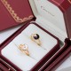 Cartier Amulette ring Inlaid with white mother-of-pearl S925 sterling silver Engraved logo Plated 18k champagne gold color [Finished sterling silver version]   [925 Cartier Amulette ring ! Cartier Amulette de Cartier col