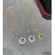 CNC plated 1.0 imitation gold Cartier classic LOVE double-sided discus necklace   real shot   high-end customization    look at the chain plate to see the engraving, and then look at the workmanship Original replica into