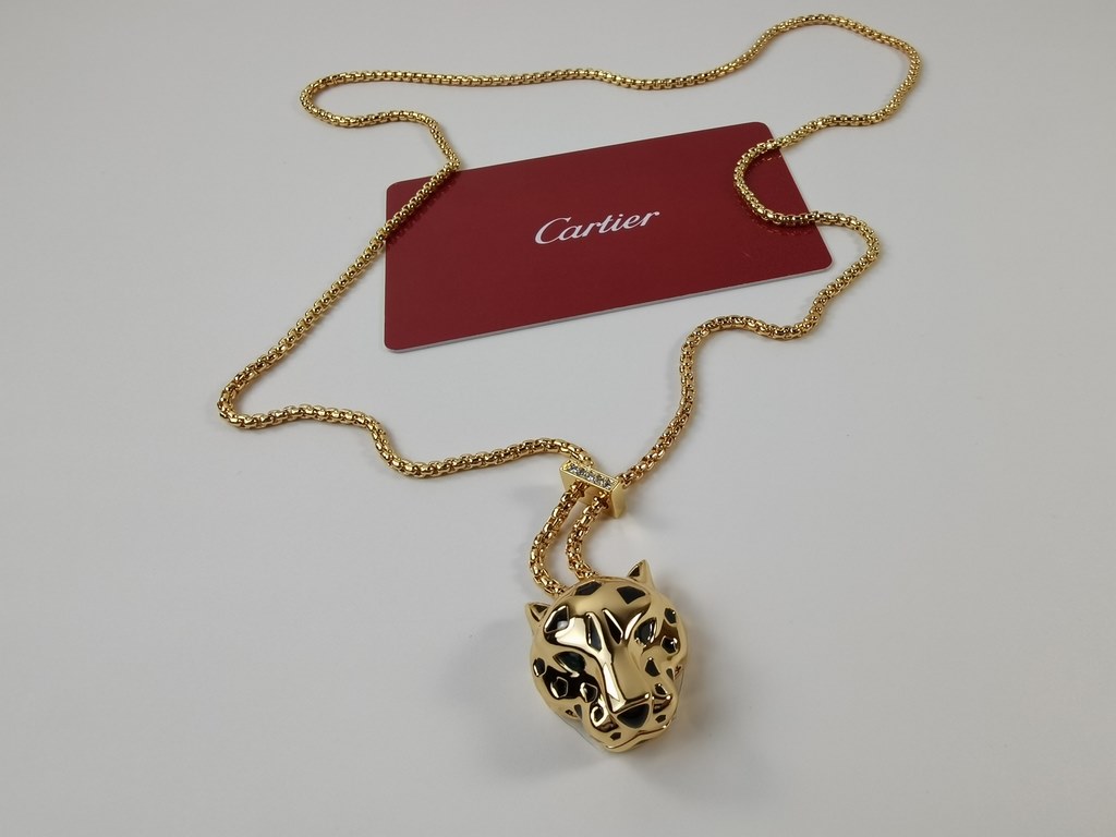 Cartier Cartier 11 Leopard Polished Edition Necklace Shipping Classic aristocratic, luxury full of diamonds caressing leopard design Exclusive photography   Heavy industry to create a perfect replica of the emerald leopa