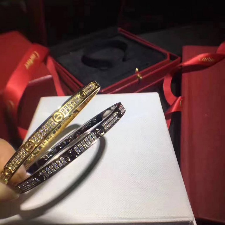 Catier Cartier Narrow Full Star Bracelet Three colors rose goldgoldsilver Imported material Leve collection Perpetual classic bracelet  Sincere representation   Love deep and strong symbol of beauty Exquisite workmanship