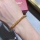 V gold plated 1.0 imitation gold Cartier CNC pair version of bullet bracelet, the most popular one    Both sides of the small willow nails can be free to shake, very personalized one. Eternal classic Very hot in recent y