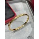 V gold plated 1.0 imitation gold CNC high definition Cartier narrow six diamond LOVE bracelet, code 16.17.18   High-grade craftsmanship Nail bit polished treatment Screwdriver opening design  90 degrees to screw the scre