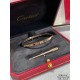 V gold plated 1.0 imitation gold CNC high definition Cartier narrow six diamond LOVE bracelet, code 16.17.18   High-grade craftsmanship Nail bit polished treatment Screwdriver opening design  90 degrees to screw the scre