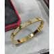 V gold plated with 1.0 micro gold 3 colors available Only the high level of craftsmanship version Cartier wide version of the full star II CNC hand-set diamond bracelet, each stone on the bracelet is set by hand refracti